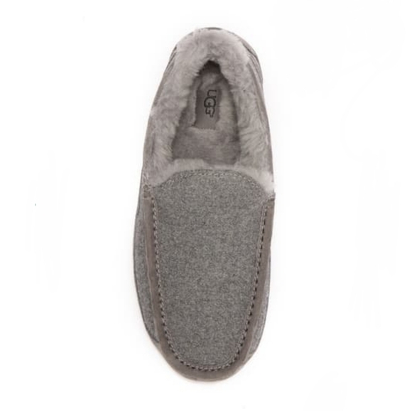 UGG Ascot Wool Lined Moccasin Slippers Gray main image 11